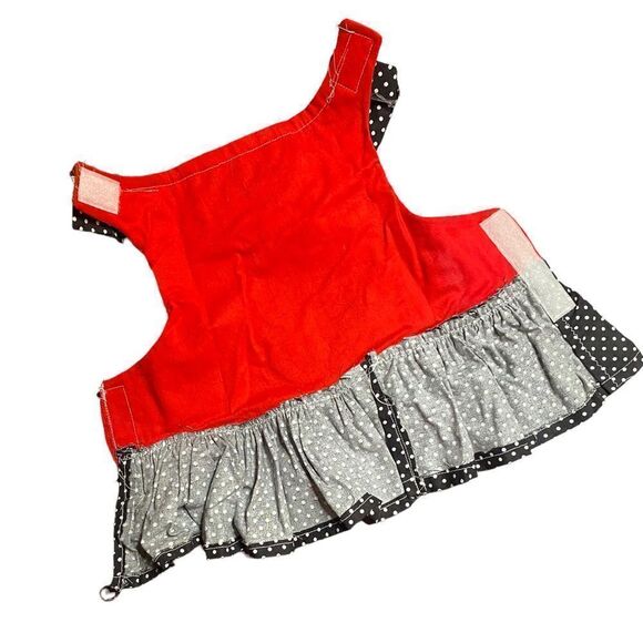 Softball Theme Polka Dot Doggy Dress - Picture 6 of 11